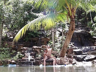 Couple Real Sex In A Waterfall In Thailand free video