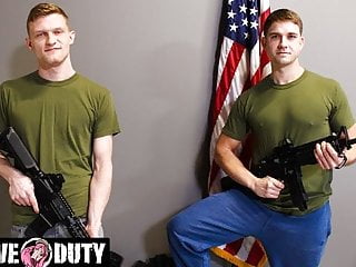 Activeduty - Young Military Studs Bareback Flip Flop free video