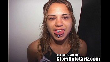 Latin Princess Gives Mouth And Pussy In Gloryhole free video