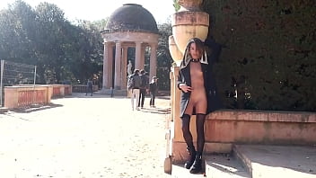 Outdoors Getting Naked In A Public Park In Barcelona free video