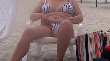 First Time On The Beach That I Show Off In Front Of My Stepson, I Couldn't Resist The Excitement And I Did It free video