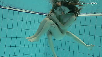 Nastya Undresses Libuse In The Pool Like A Lesbian free video