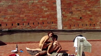 Couple Catched Fucking In The Terrace Outside free video