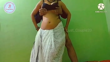 Busty Indian Wife Seducing In White Saree. Riding Desperately To Satisfy Her Partner! ~ Divya Divine free video