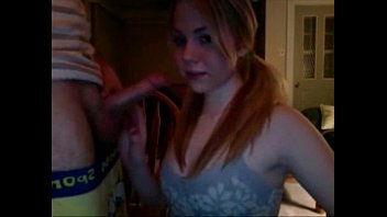 Awesome Amateur Teen Redhead Blowjob Deepthroat In Cam With Final Facial Very Ho free video