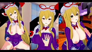 【エロゲーコイカツ！】東方 八雲紫におっぱい揉みまくりH！3Dcg巨乳アニメ動画(東方プロジェクト)【ヘンタイゲーム とうほう やくもゆかり】 free video