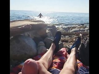 Johnholmesjunior Caught Shooting Massive Cum Load At White Rock Nude Beach With Strangers Watching free video