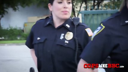 Blonde Cop Riding A Big Black Dick In The Street free video
